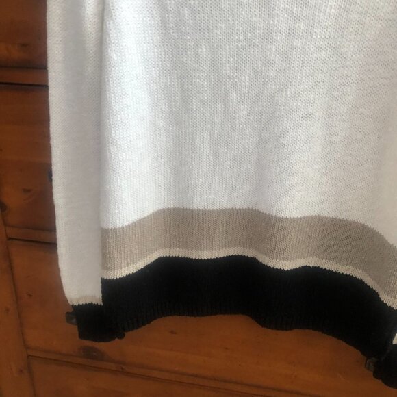 The White Company Colorblock Cotton Linen Blend Sweater size S - Picture 8 of 9